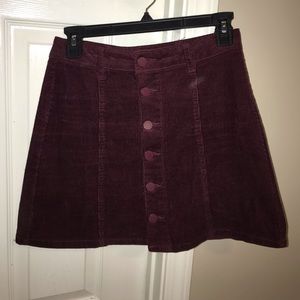 Maroon Corduroy Skirt